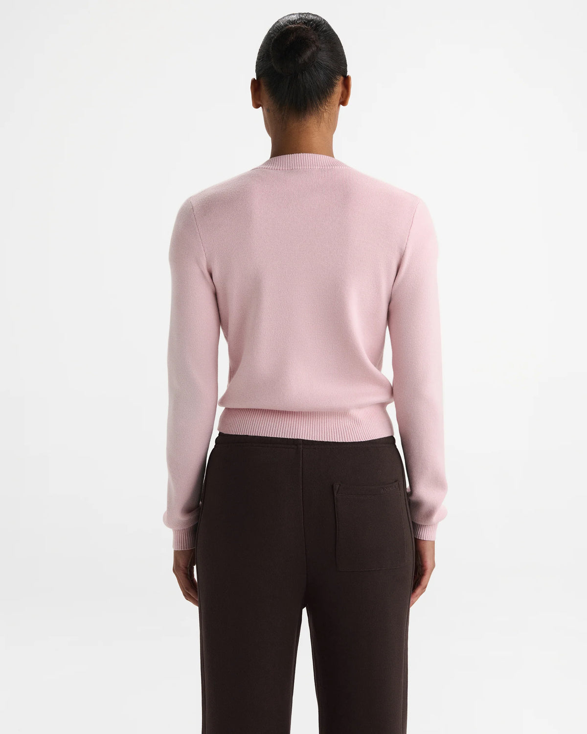 Varsity Knit Zip Through Cardigan - Pink