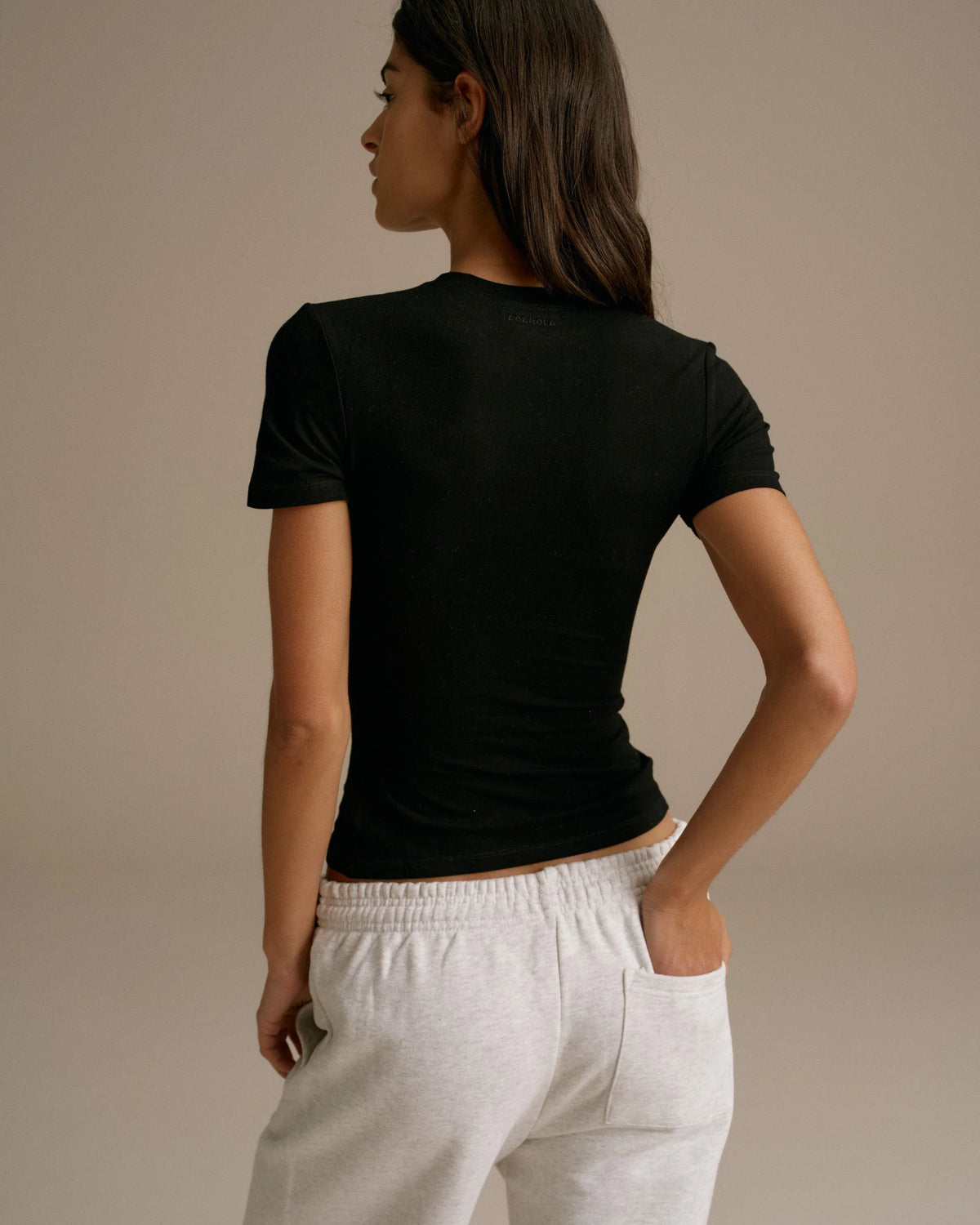 Cotton Short Sleeve Top - Black