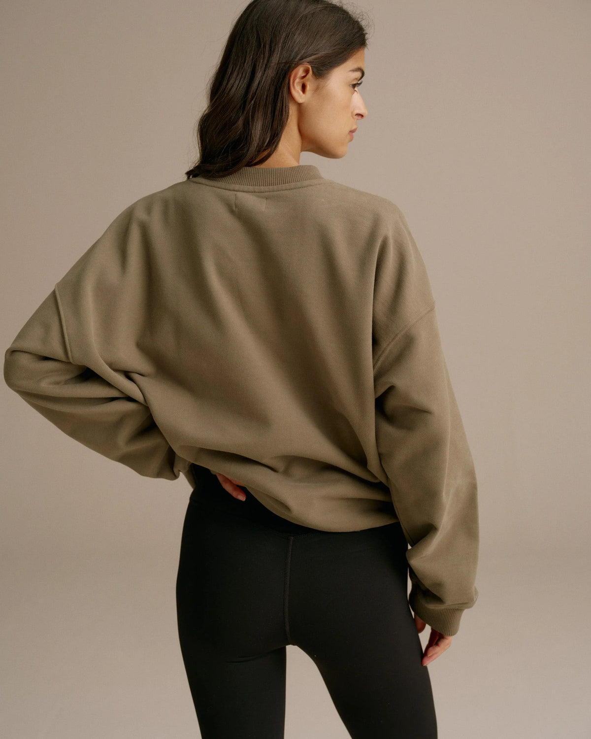 Oversized Sweatshirt - Olive Green