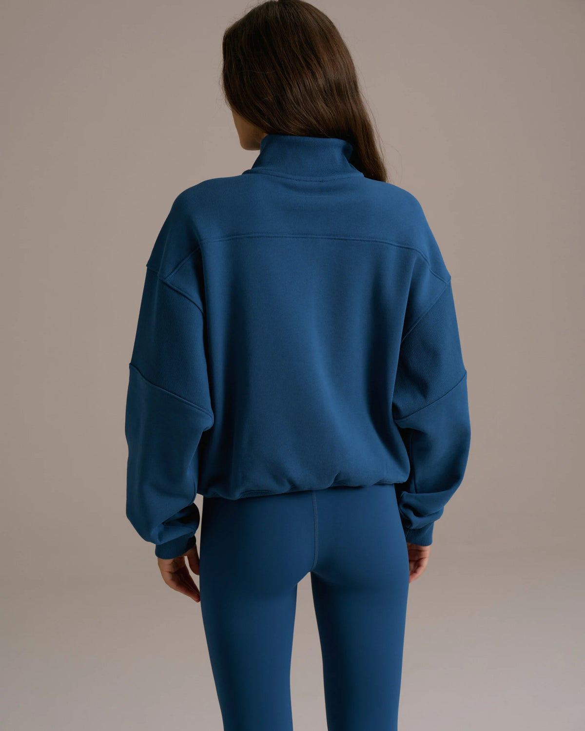 Sport Horizon Relaxed Funnel Neck Zip Sweatshirt - College Blue