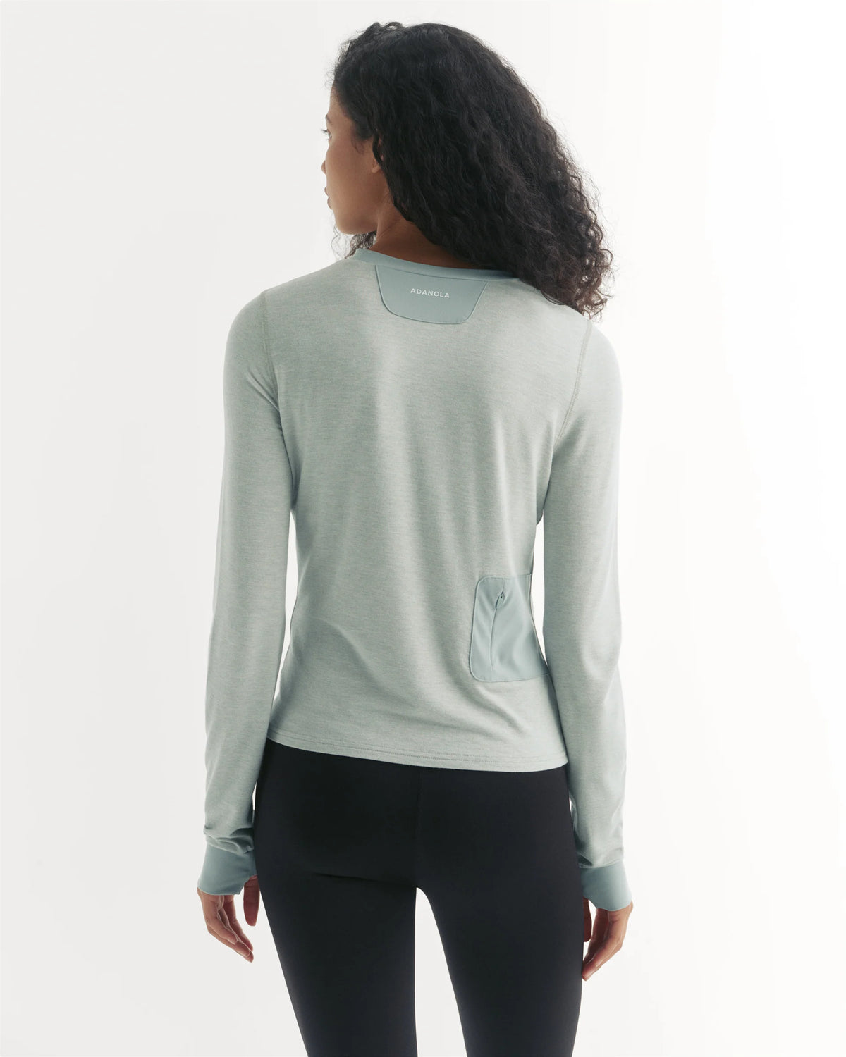 Modal Long Sleeve Technical Top - Cloud Blue