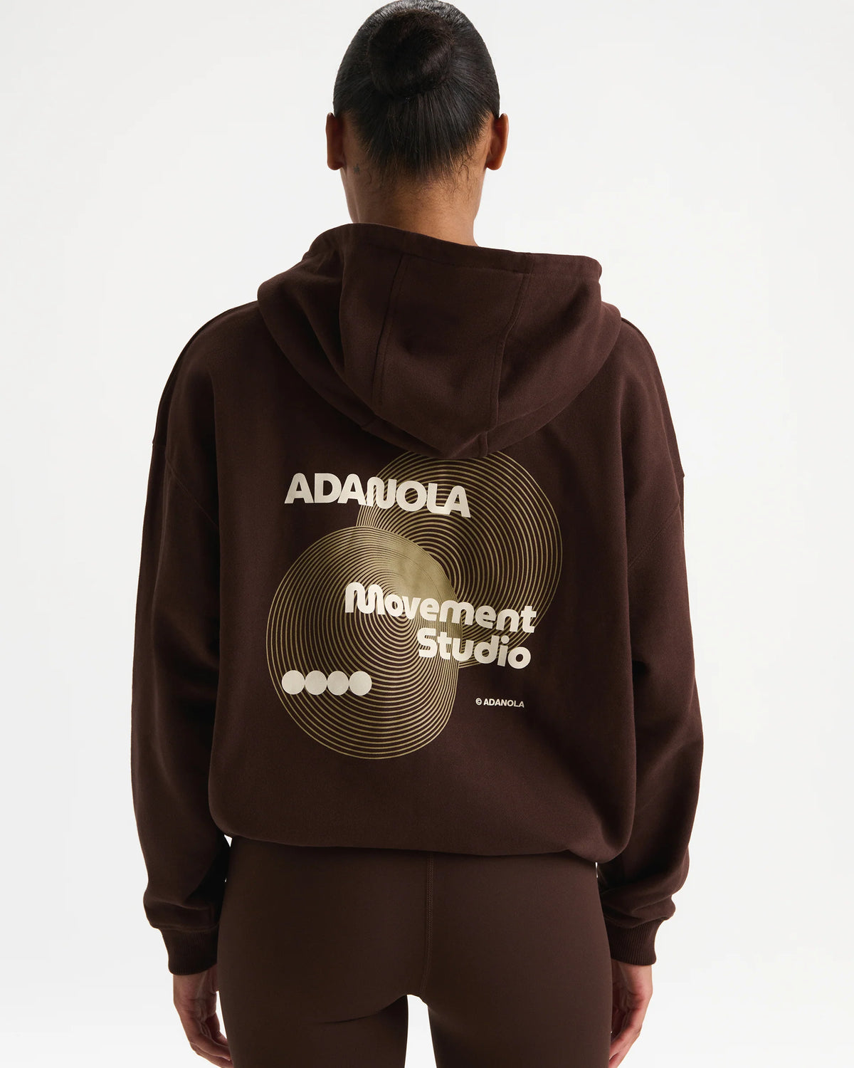Oversized Zip Through Hoodie Chocolate Brown