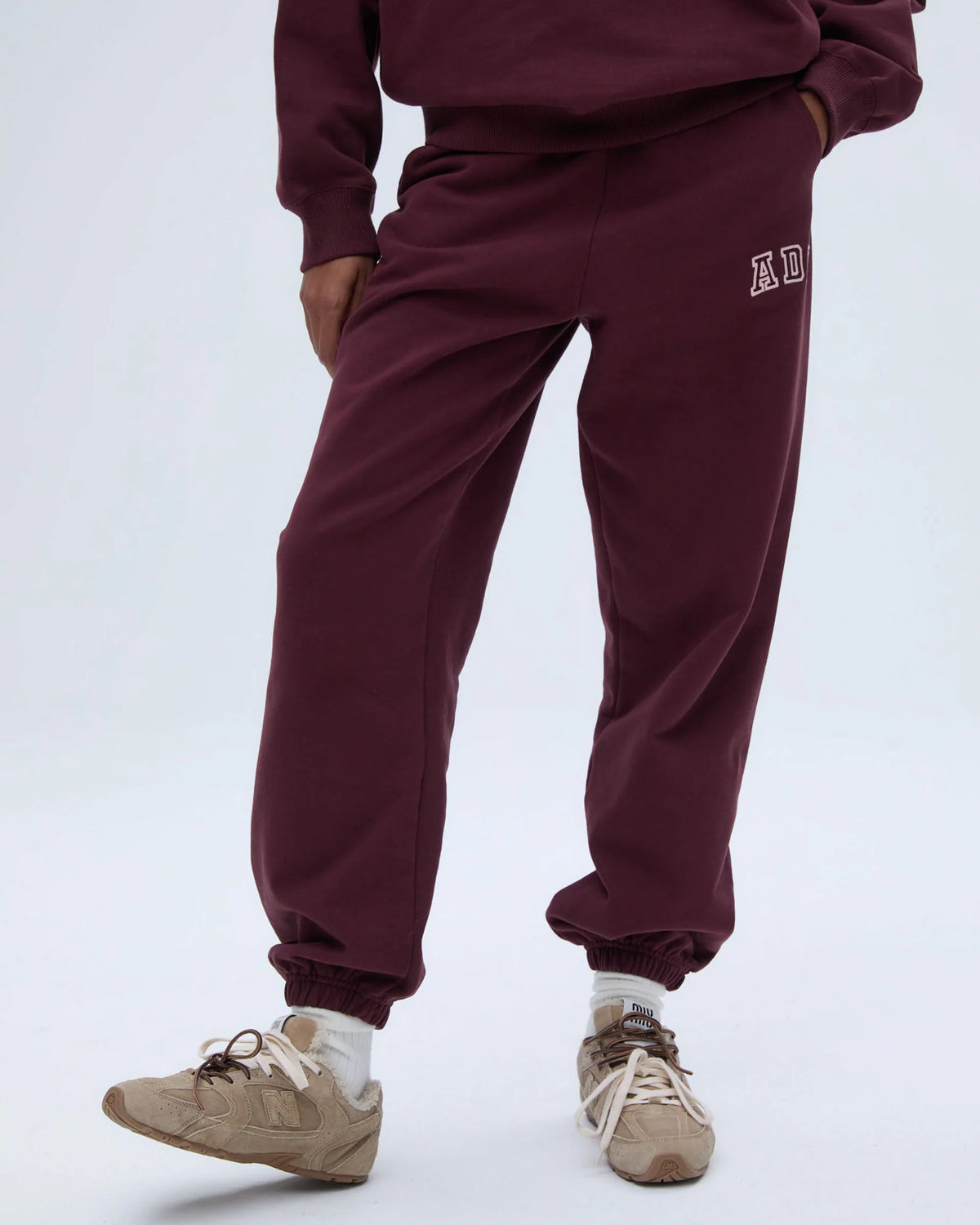 Cuffed Sweatpants Burgundy