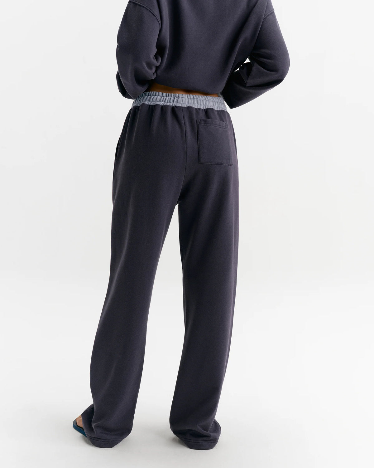 Straight Leg Sweatpants Navy Blue