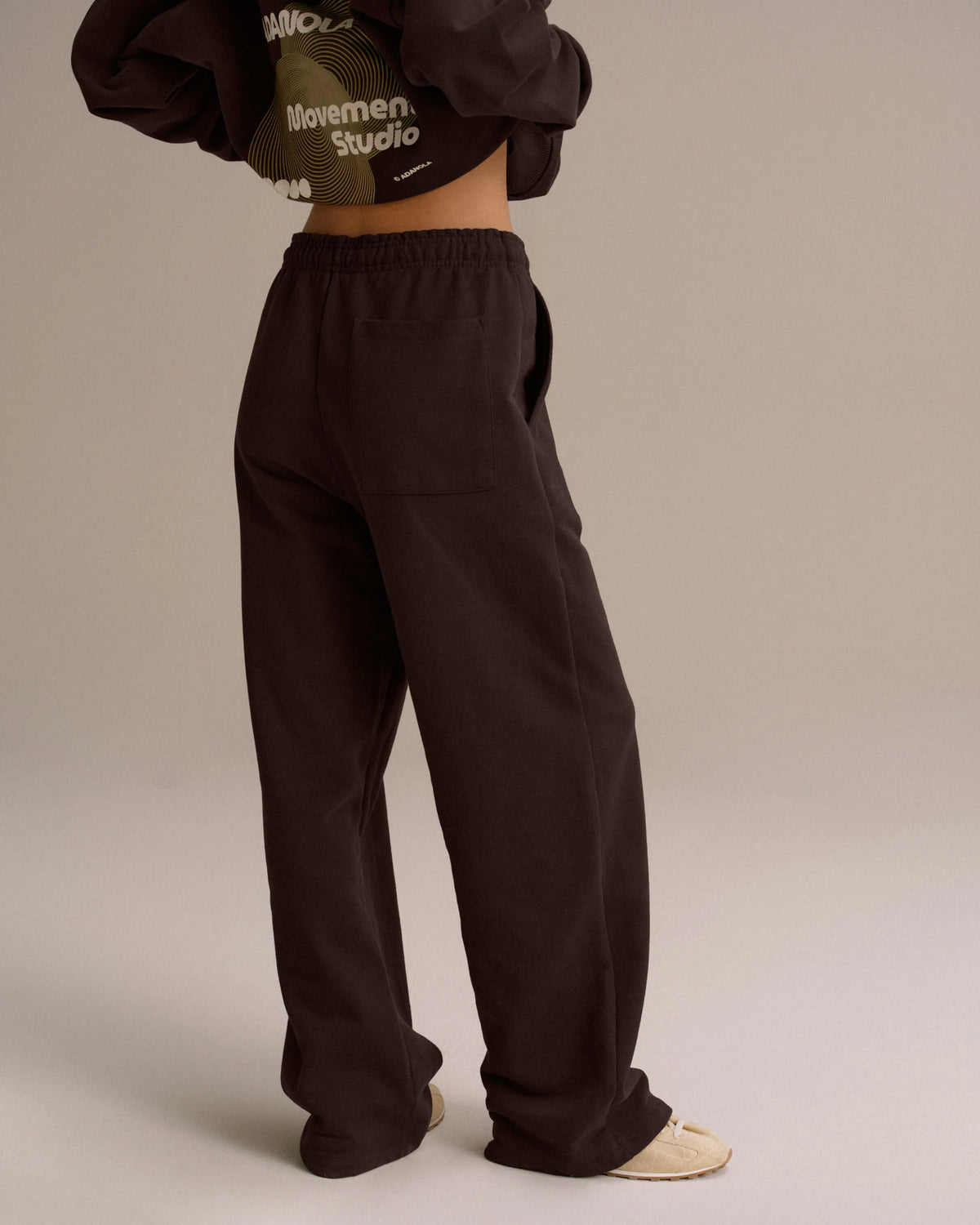 Straight Leg Sweatpants Chocolate Brown