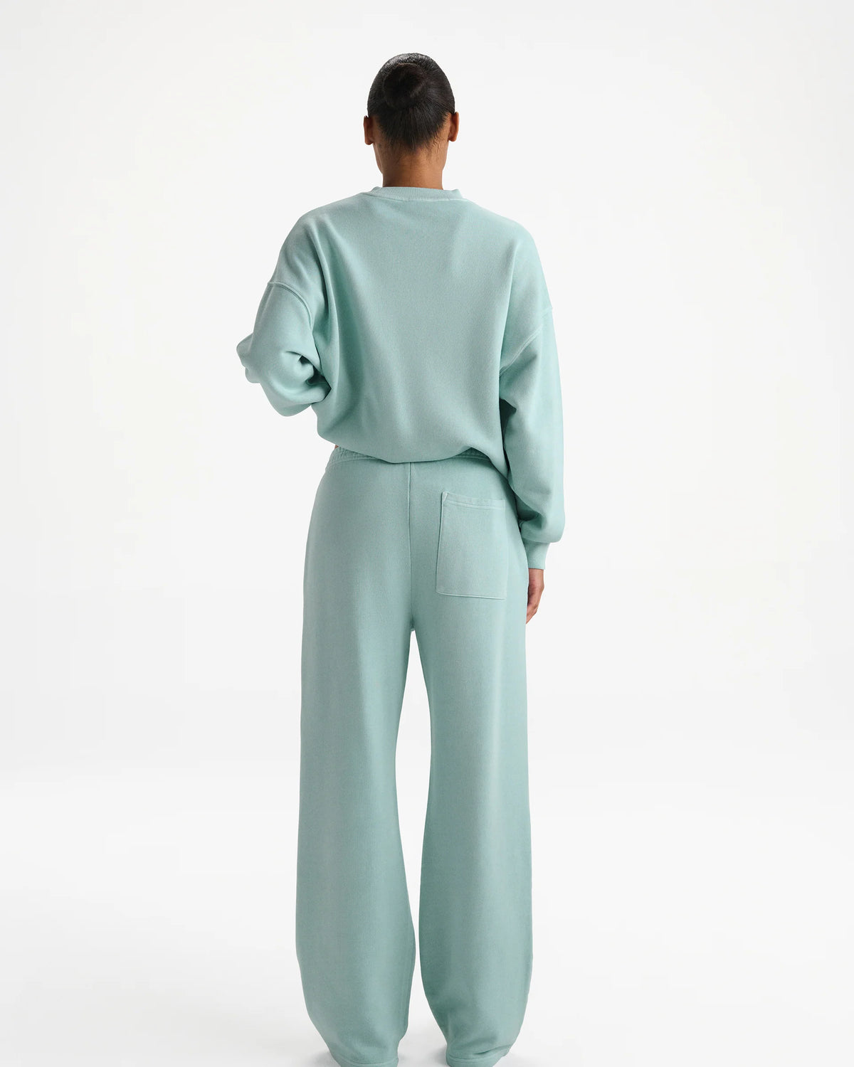 Straight Leg Sweatpants Washed Ocean Blue