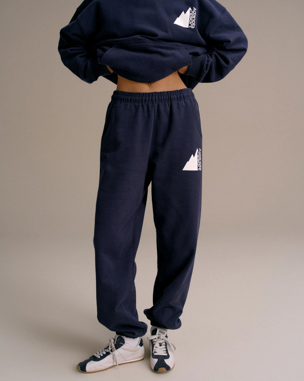 Cuffed Sweatpants Navy Blue