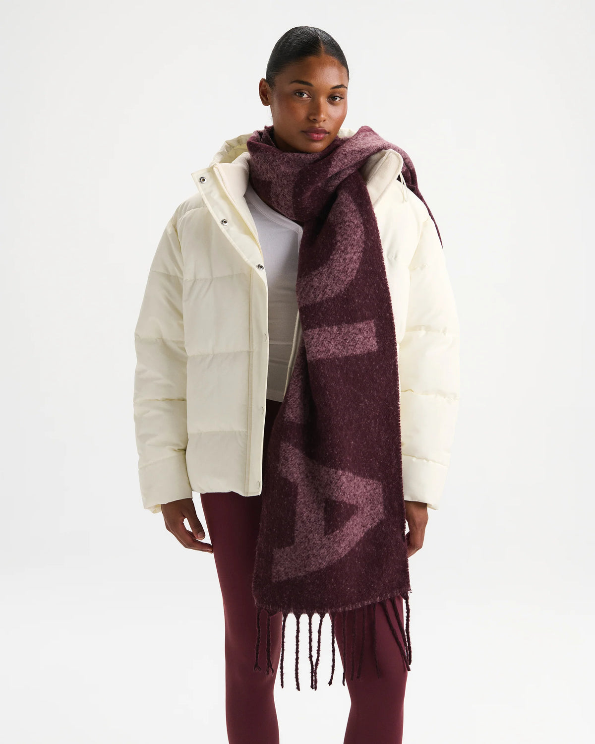 Knit Scarf - Dark Cherry