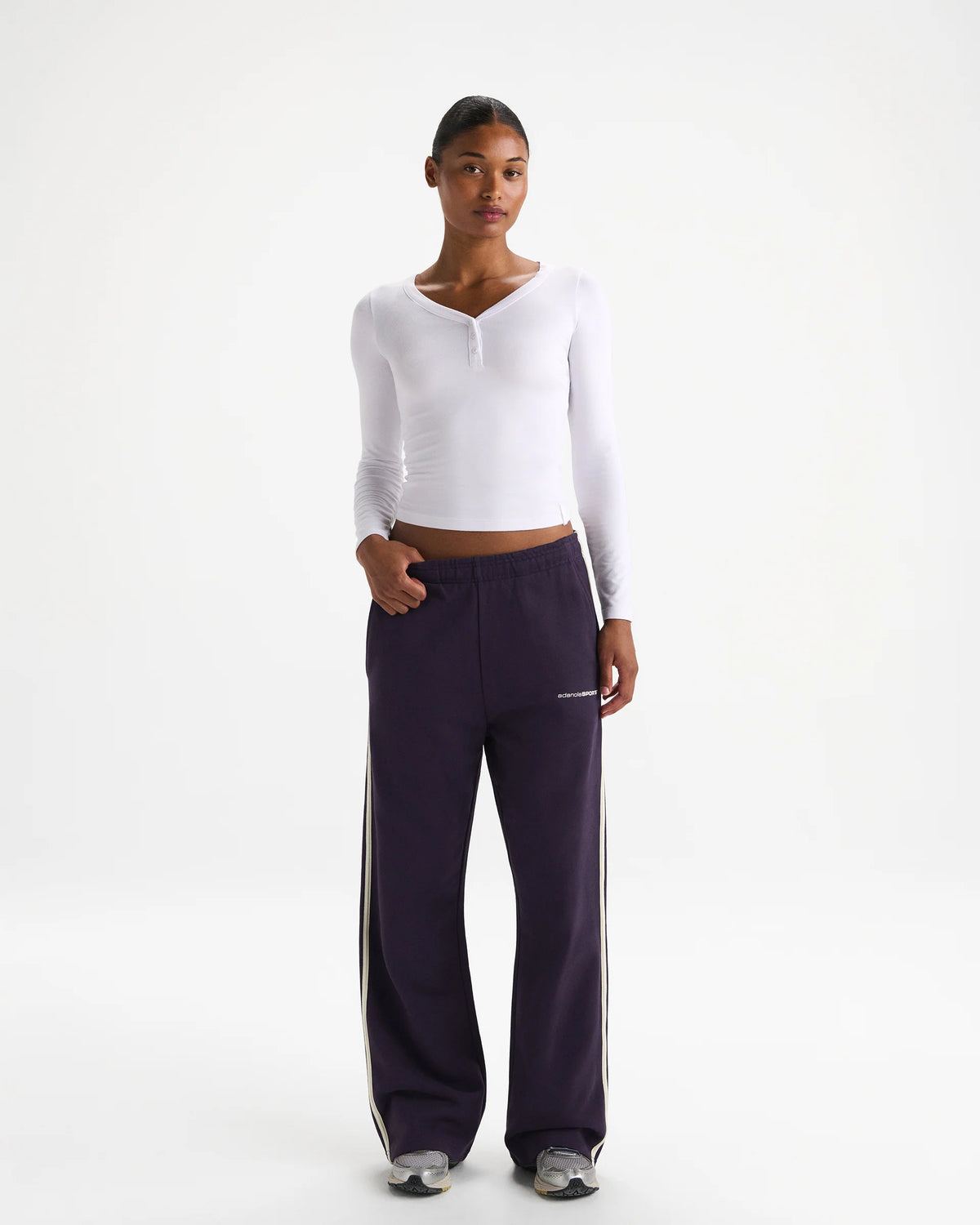 Straight Leg Sweatpants Dark Plum