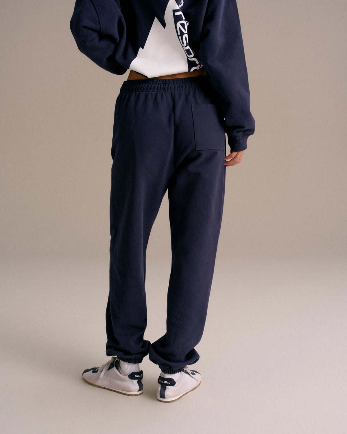 Cuffed Sweatpants Navy Blue