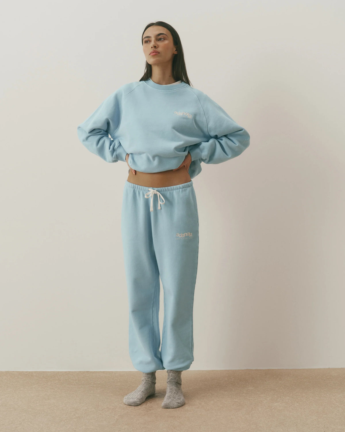 Straight Leg Sweatpants Breeze Blue