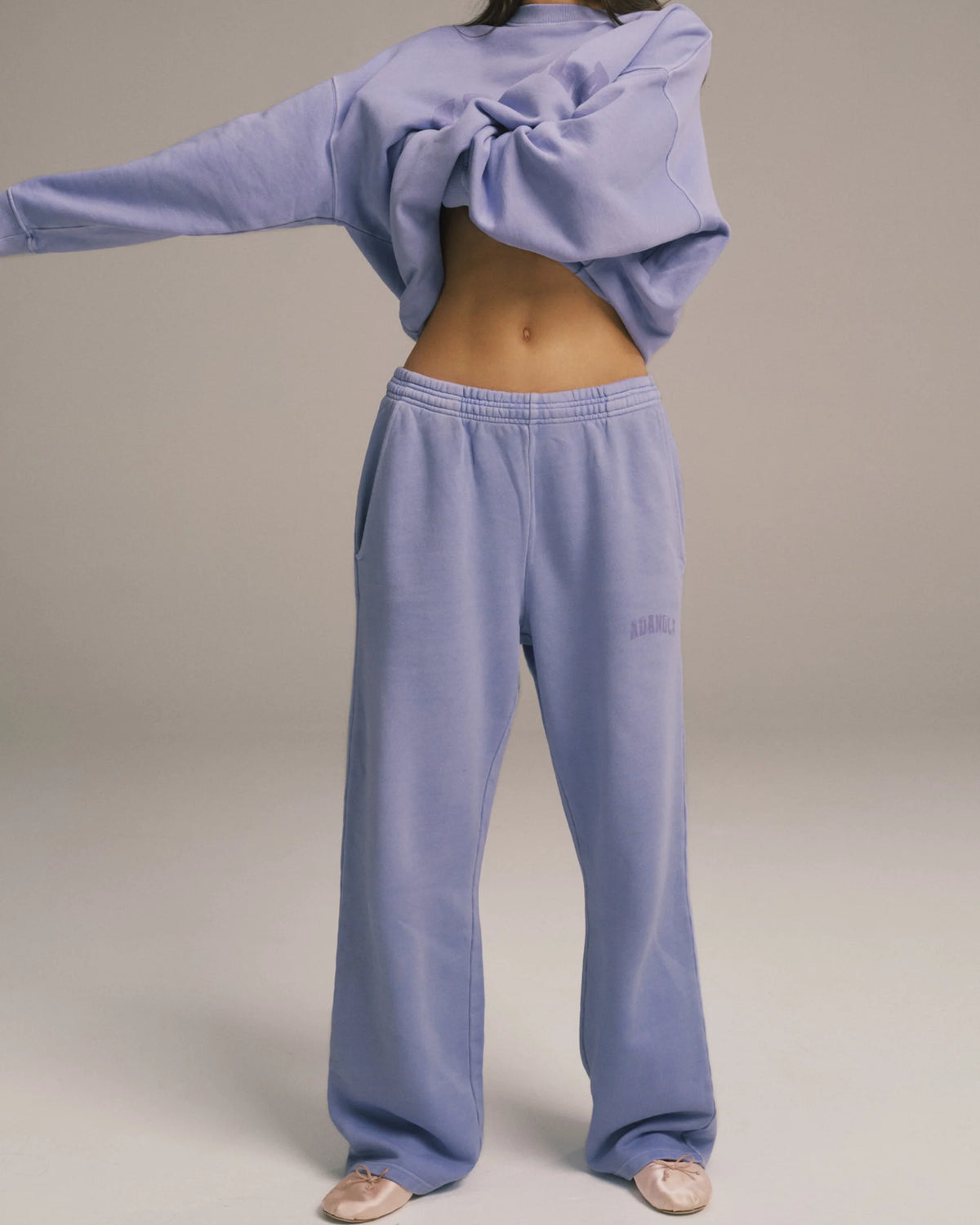 Straight Leg Sweatpants Washed Lavender