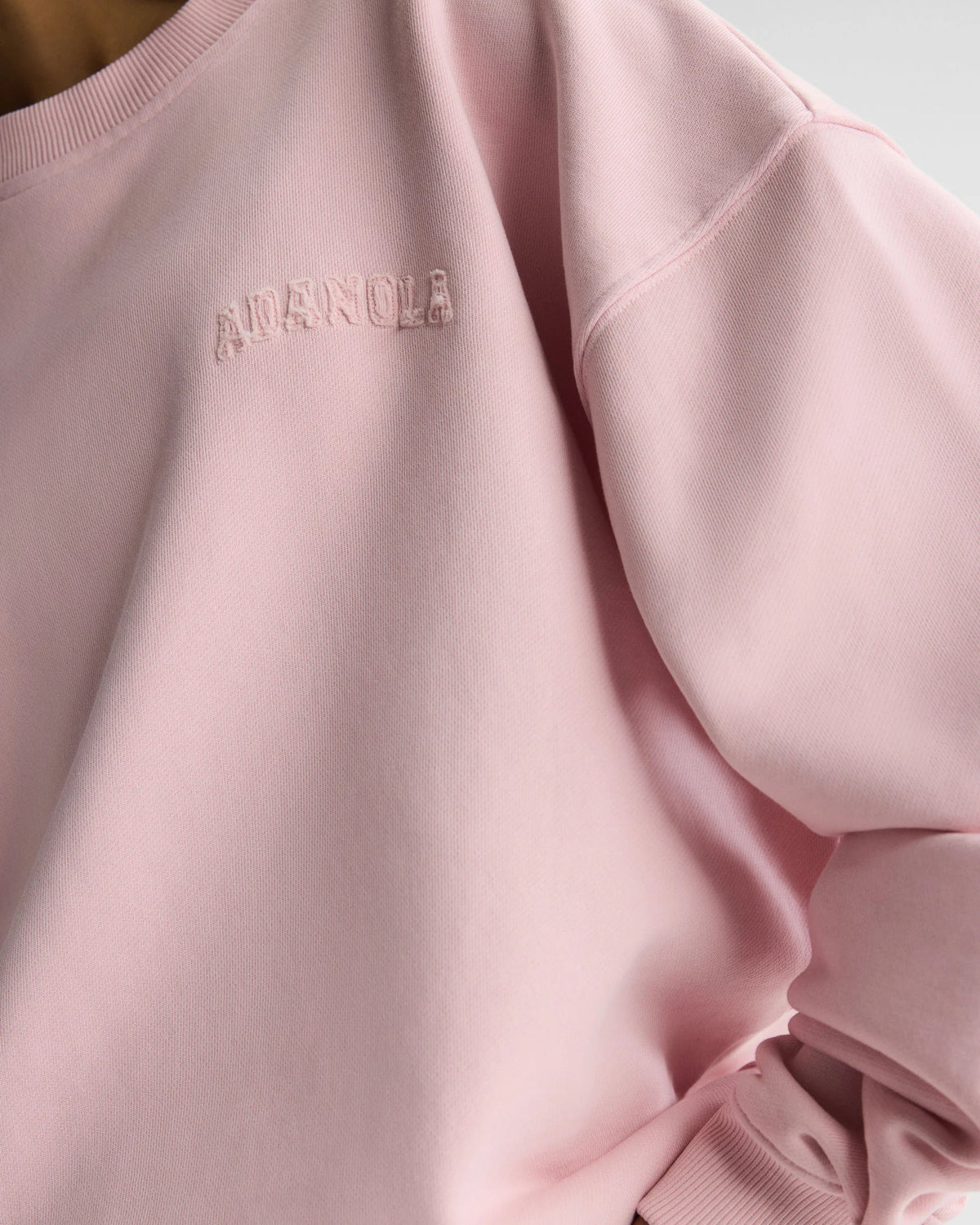 Varsity Applique Washed Oversized Sweatshirt - Soft Pink