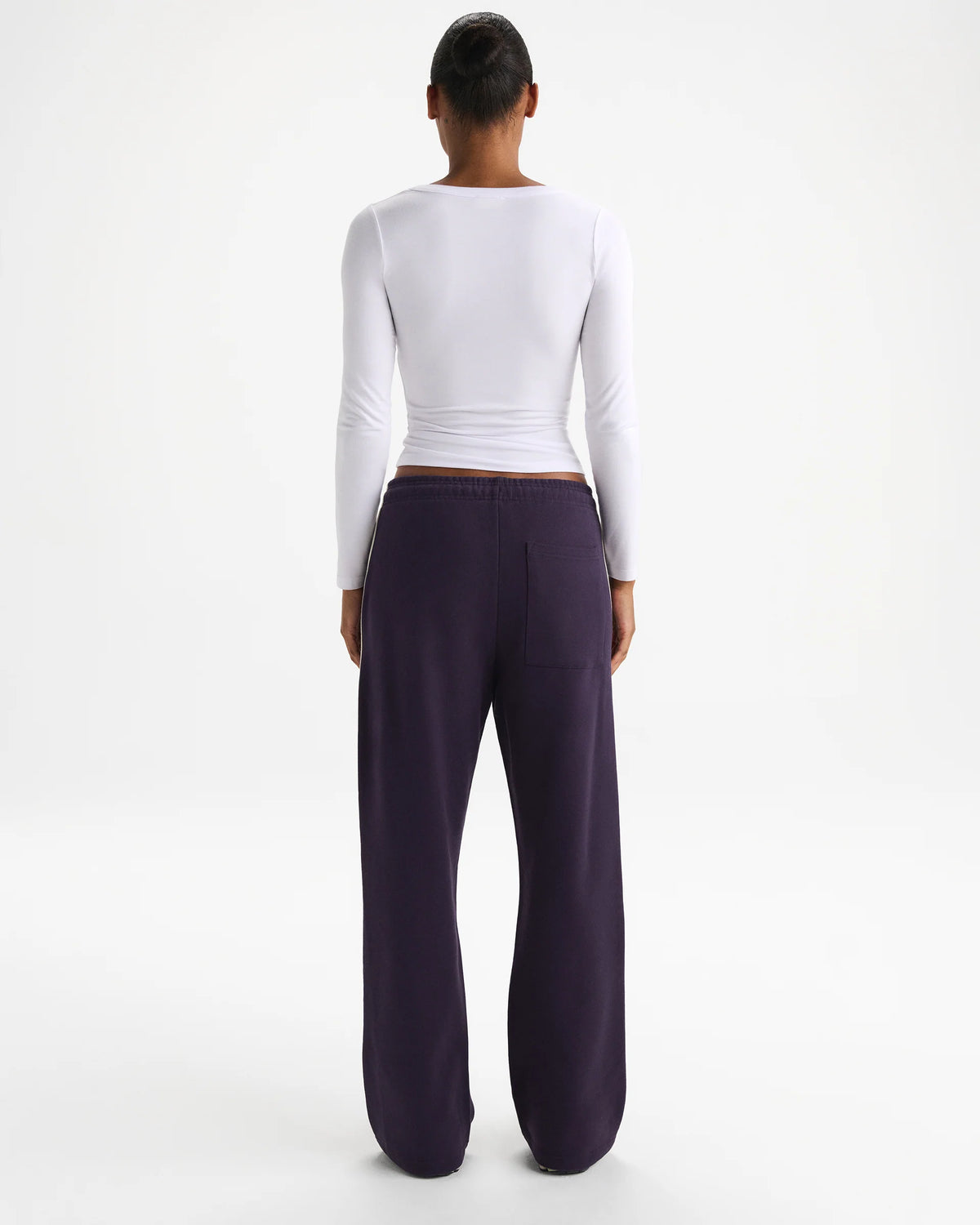 Straight Leg Sweatpants Dark Plum