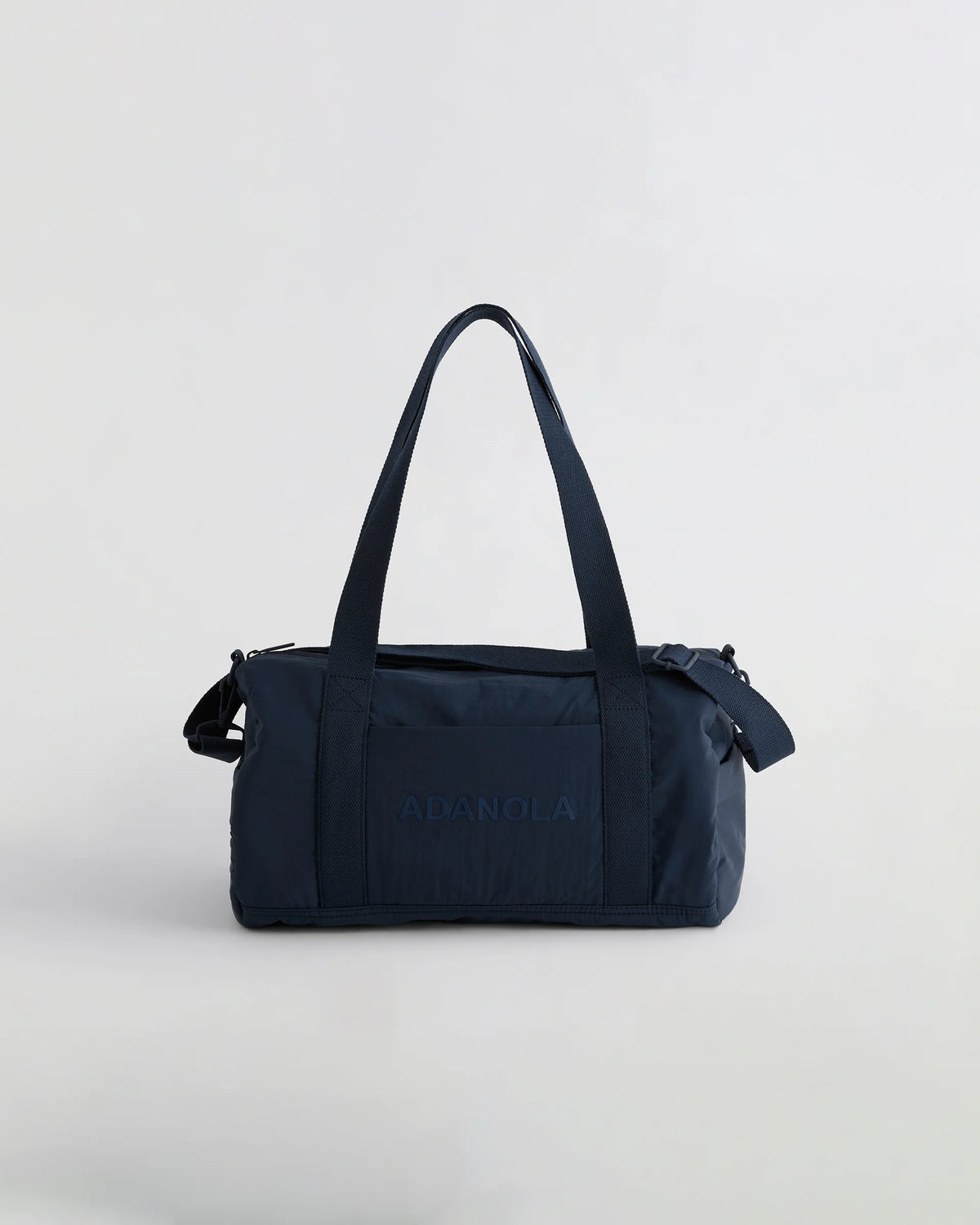 Nylon Duffle Gym Bag - Navy Blue