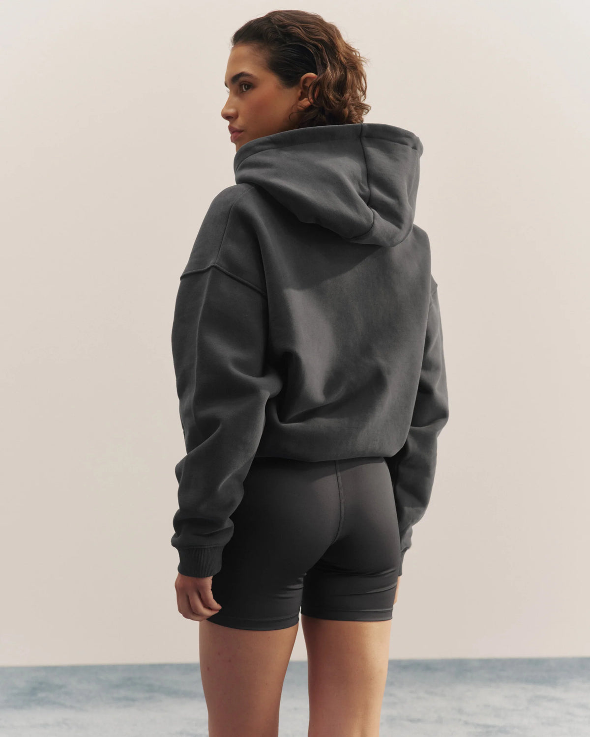 Relaxed Zip Through Hoodie Graphite Grey
