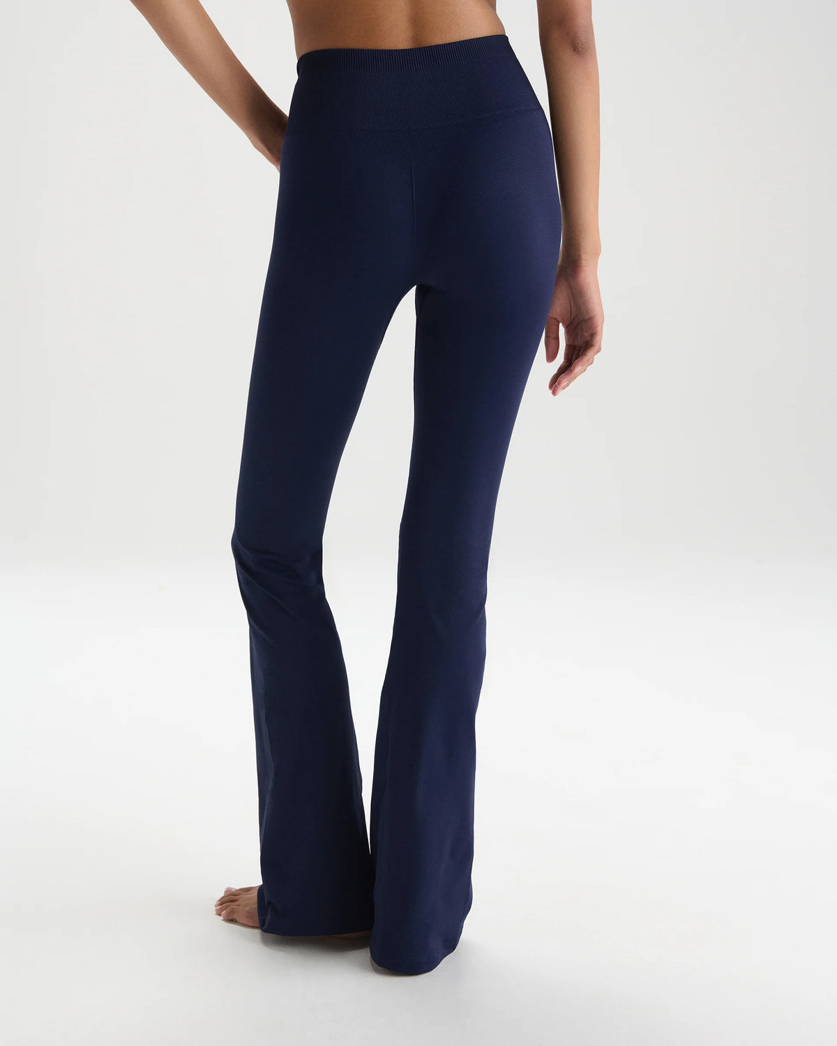 Classic Seamless Flared Leggings - Navy Blue