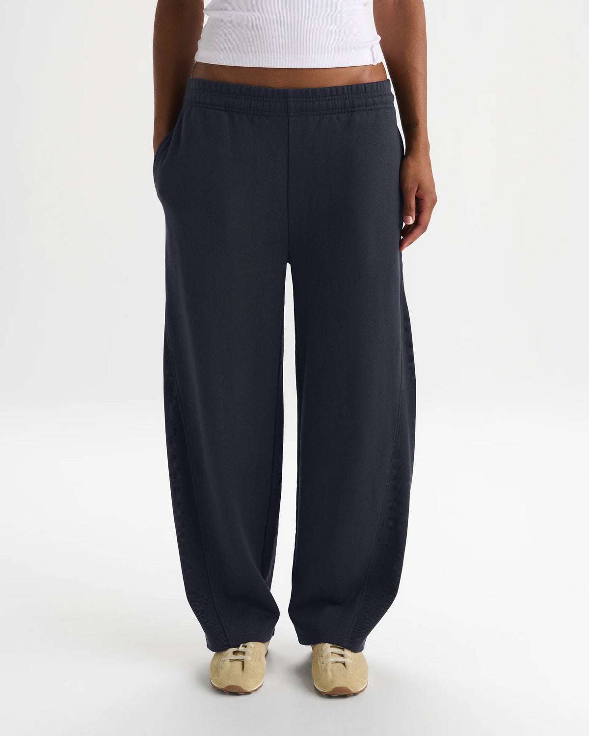 Barrel Leg Sweatpants Midnight Blue