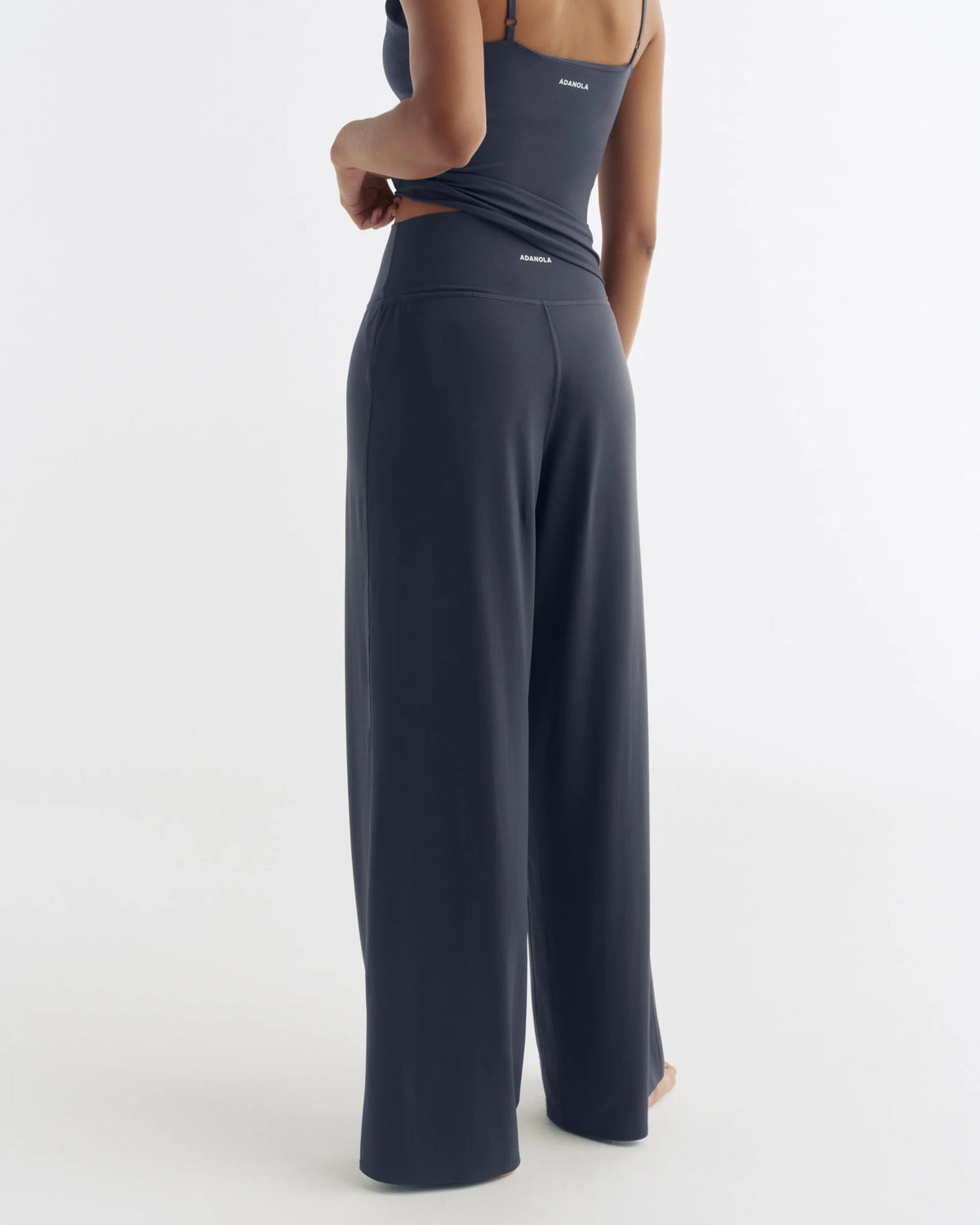 Wide Leg Yoga Pants - Midnight Blue