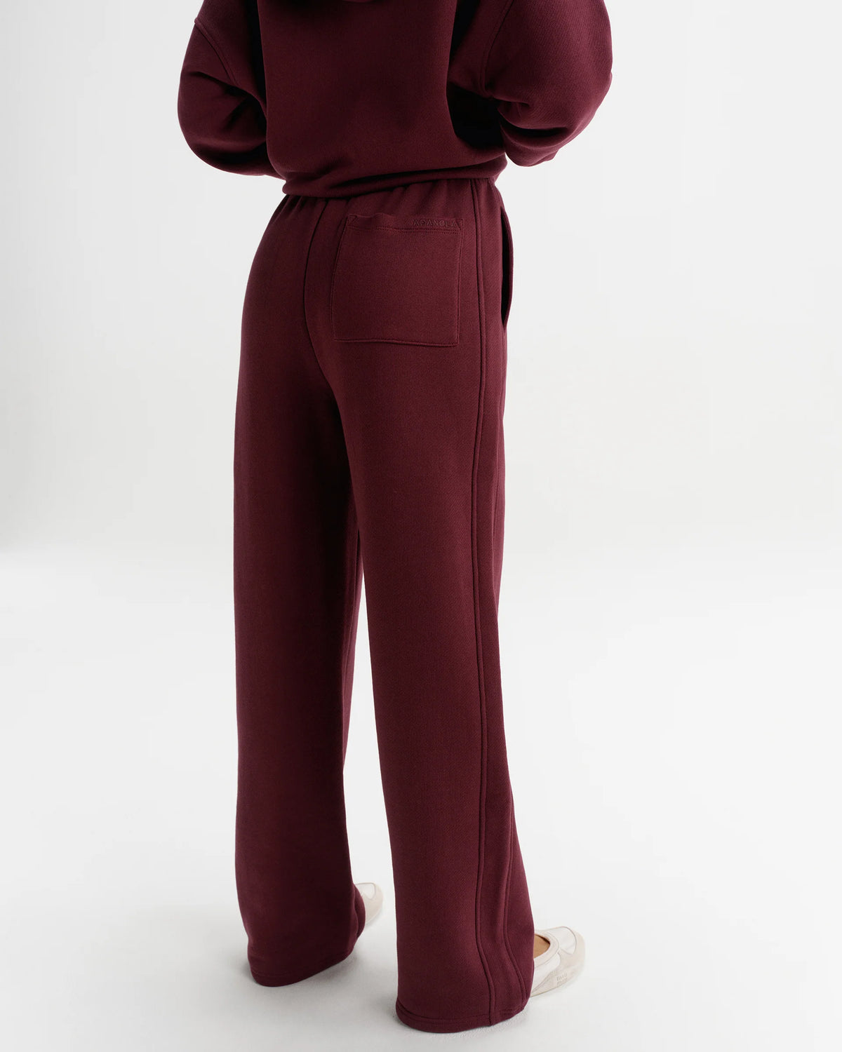 Classic Straight Leg Sweatpants Damson Red