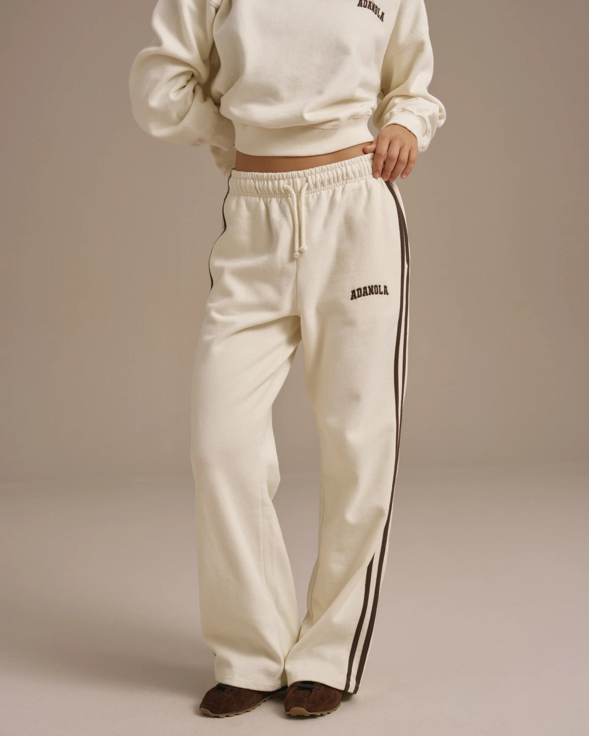 Loose Fit Straight Leg Sweatpants Marshmallow White