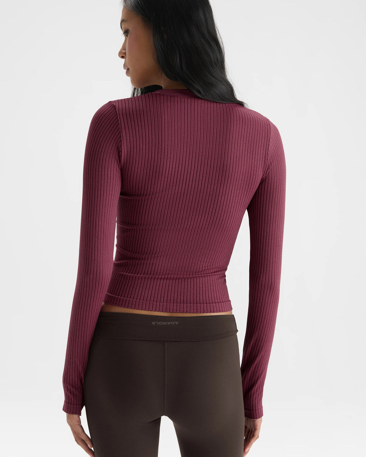 Classic Seamless Long Sleeve Top - Raspberry Stripe
