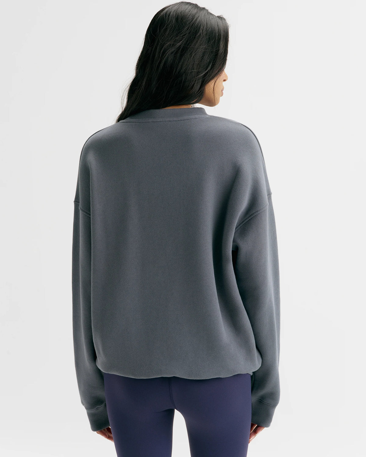 Classic Adanola Oversized Sweatshirt - Storm Blue/Marshmallow White