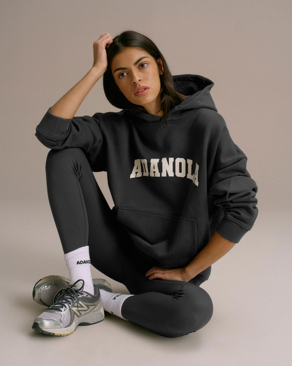 Oversized Zip Through Hoodie Graphite Grey