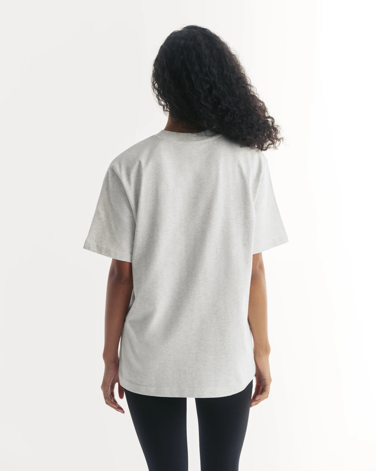 ADA Short Sleeve Oversized T-shirt - Light Grey Melange