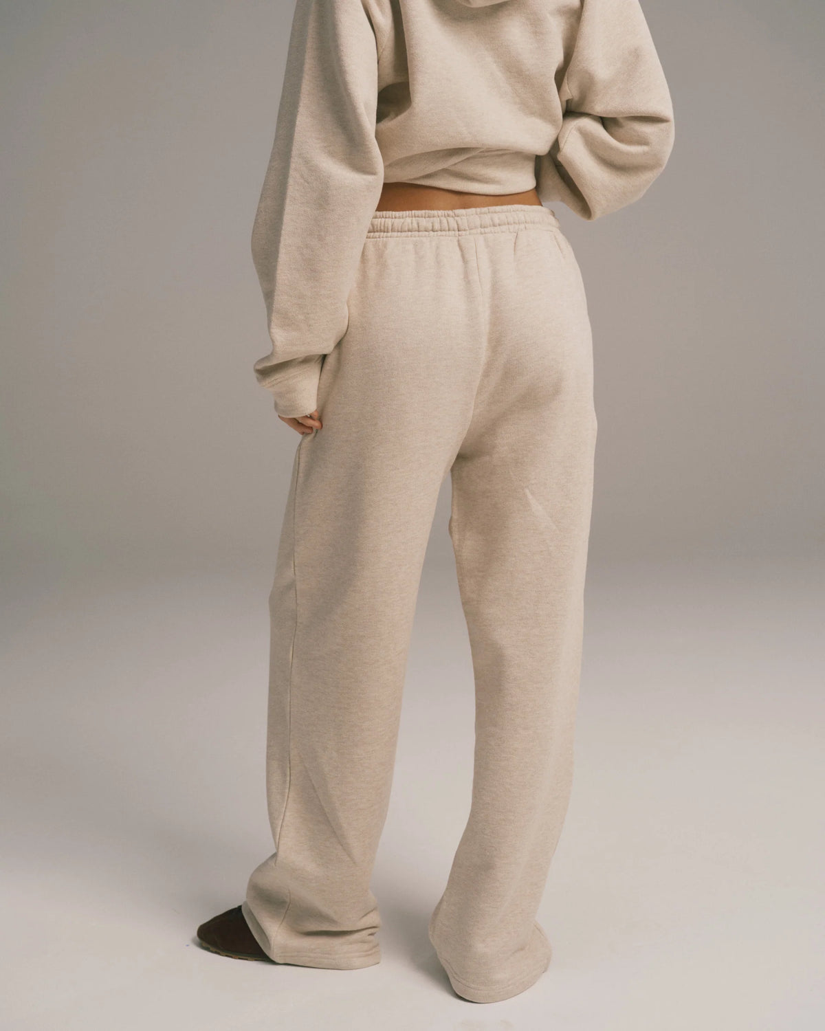 Straight Leg Sweatpants Oatmeal Melange