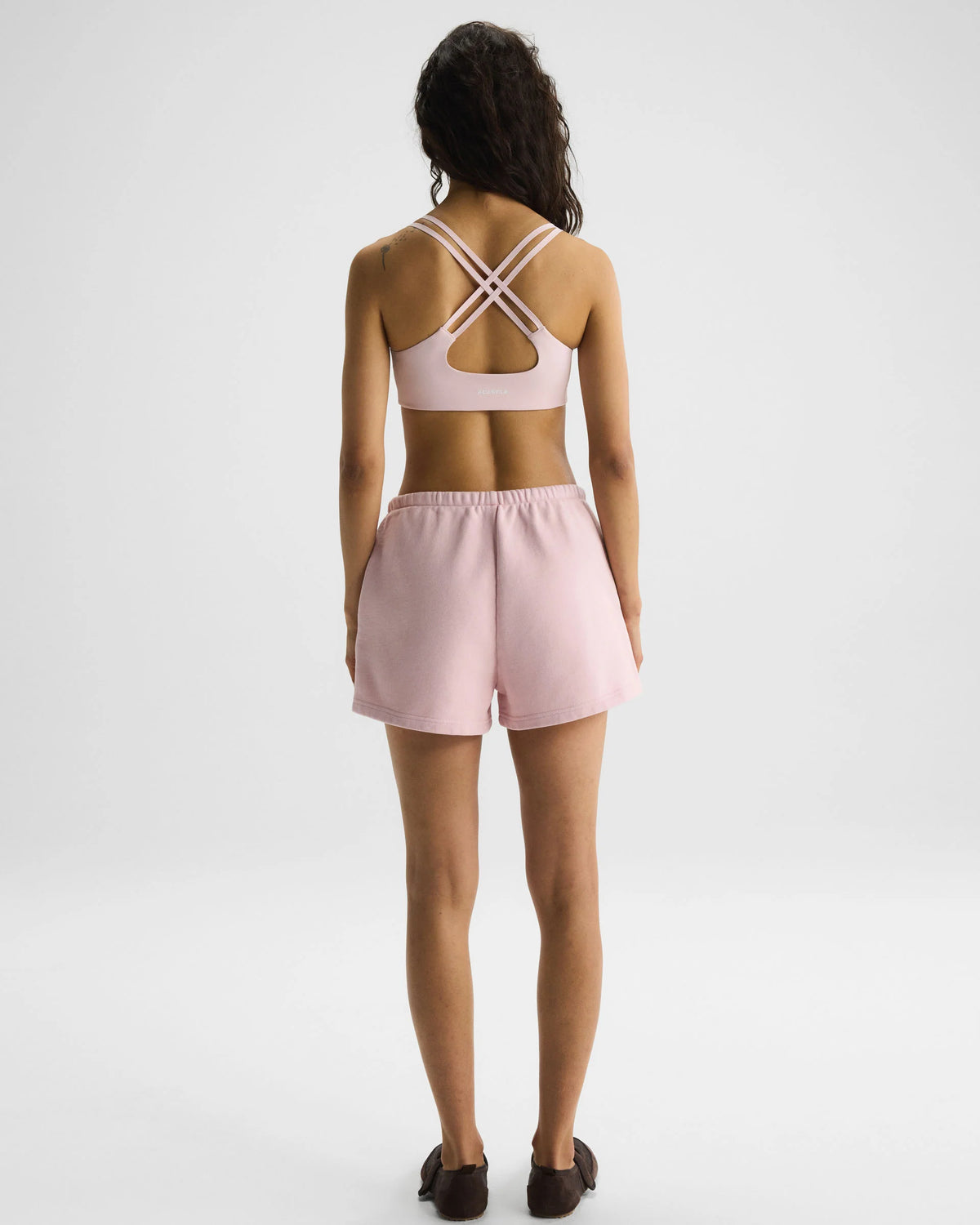 Washed Sweat Shorts - Soft Pink