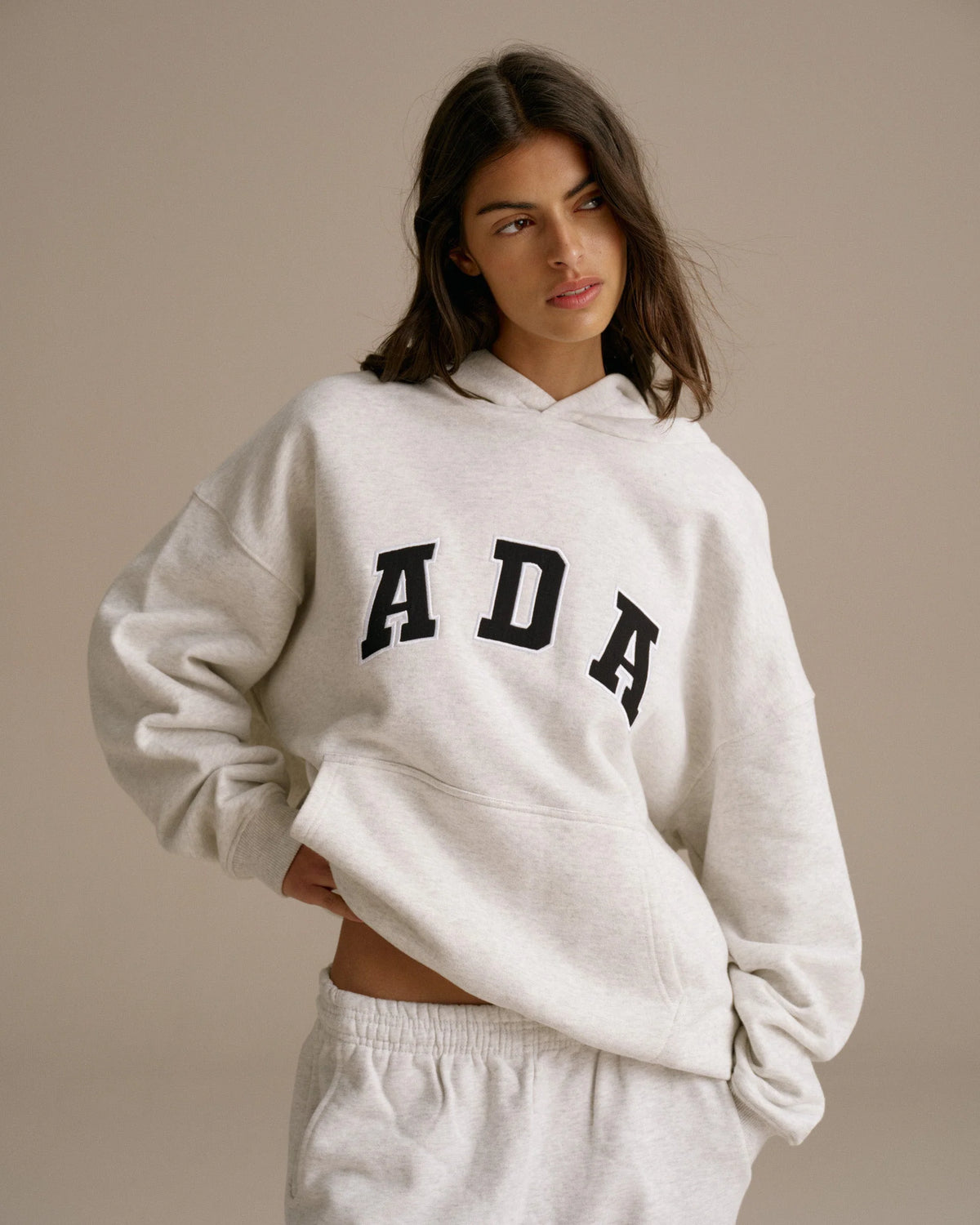Oversized Hoodie Light Grey Melange