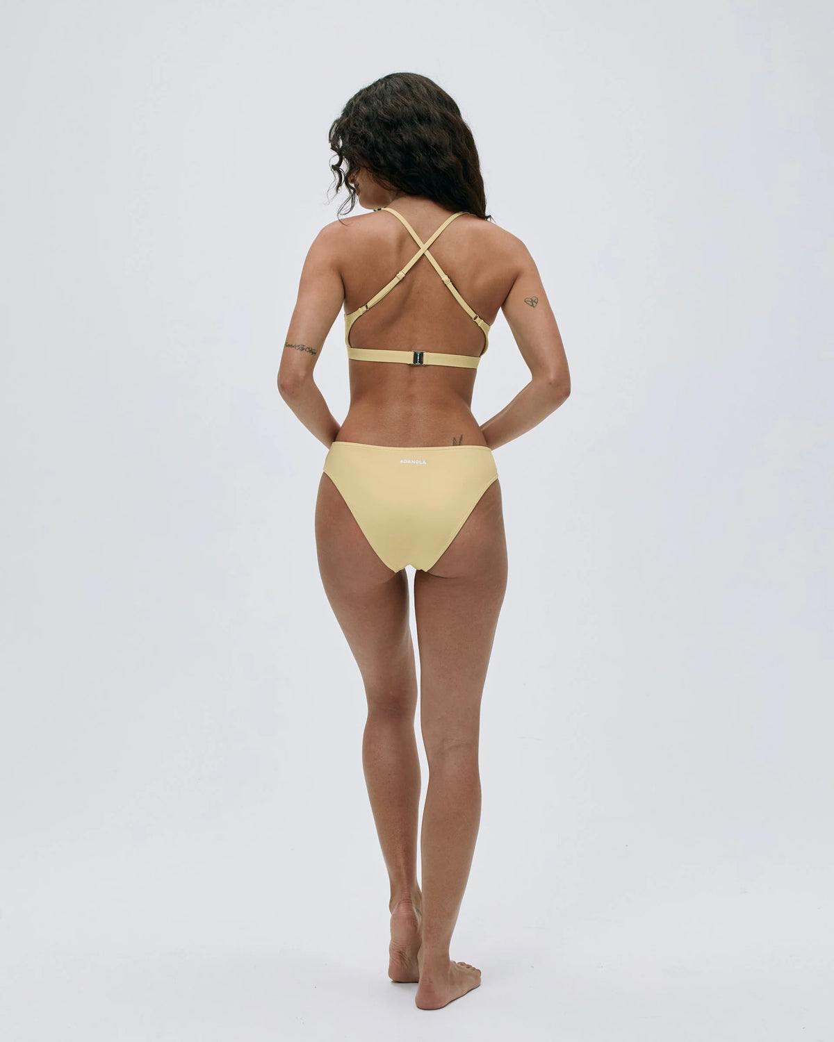 Cross Back Bikini Top - Butter Yellow