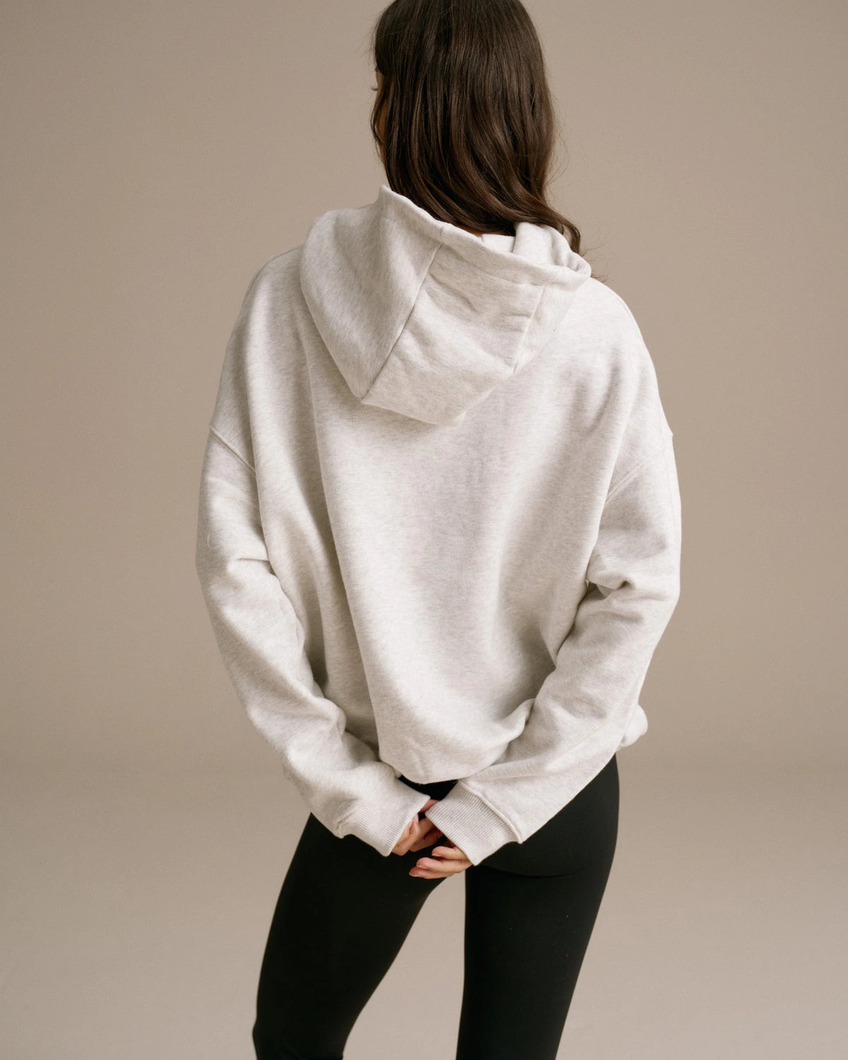 Oversized Hoodie Light Grey Melange