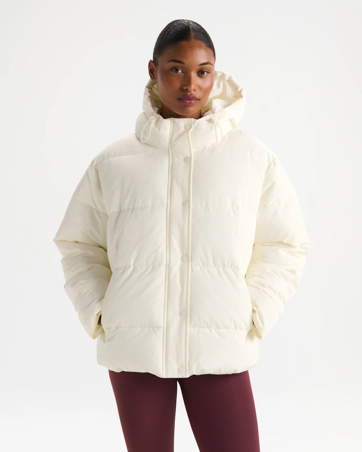 Hooded Puffer Jacket - Marshmallow White