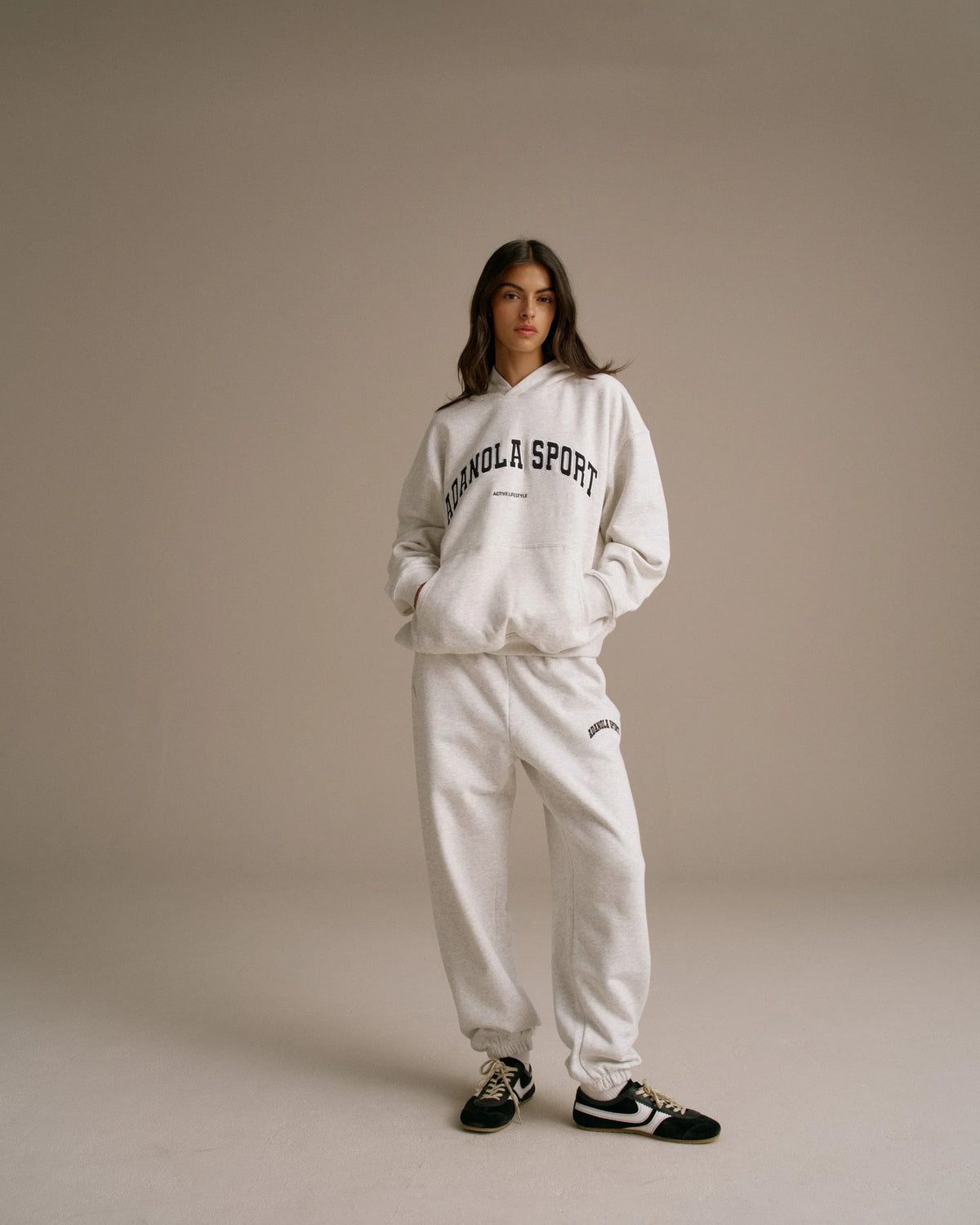 Cuffed Sweatpants - Light Grey Melange