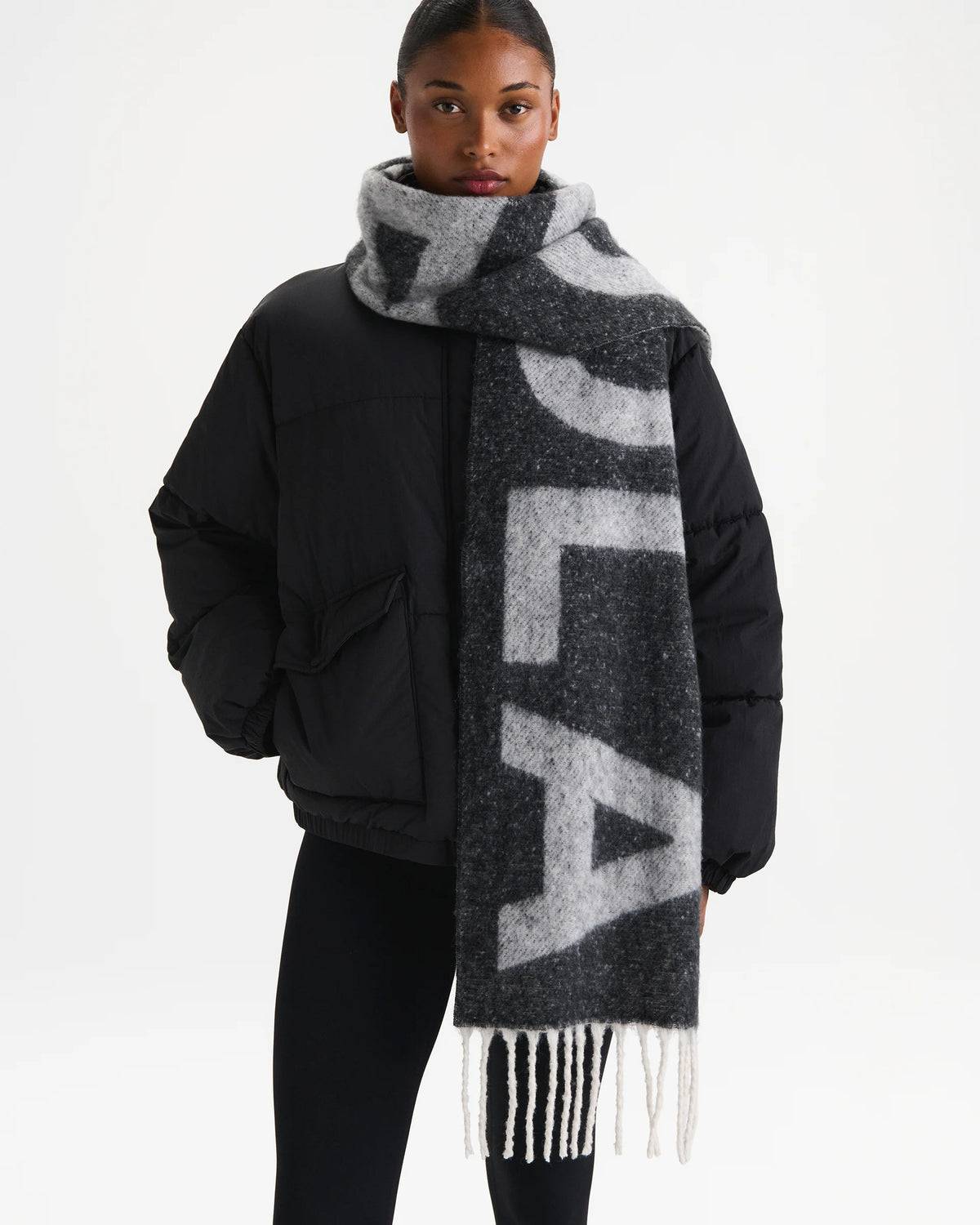 Knit Scarf - Grey Melange