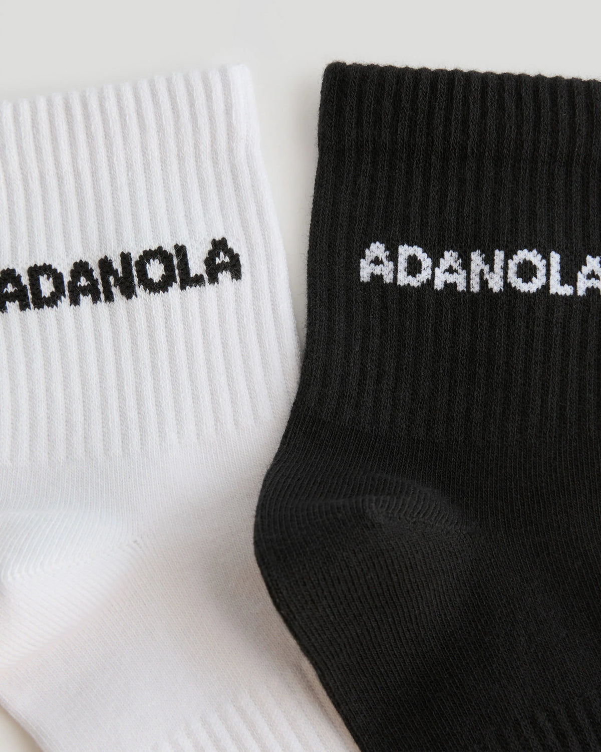 2 Pack Mid Length Socks - White/Black